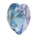Swarovski Pendants Xilion Heart (6228) Aquamarine Shimmer - Bluestreak Crystals