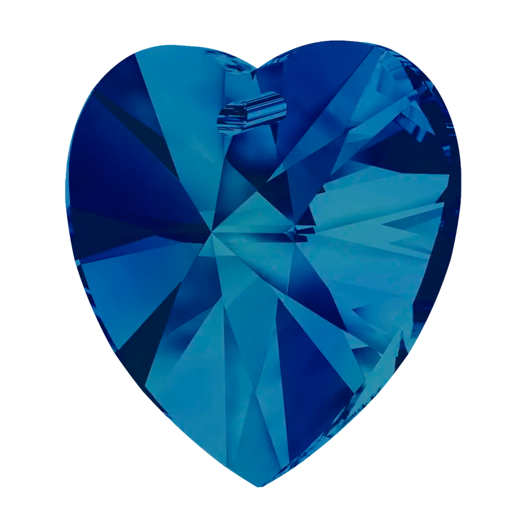 Swarovski Pendants Xilion Heart (6228) Crystal Bermuda Blue P - Bluestreak Crystals