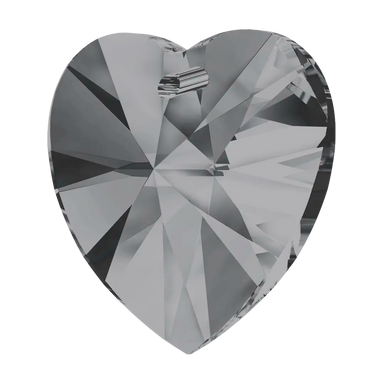 Swarovski Pendants Xilion Heart (6228) Crystal Silver Night - Bluestreak Crystals
