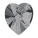Swarovski Pendants Xilion Heart (6228) Crystal Silver Night - Bluestreak Crystals