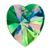 Swarovski Pendants Xilion Heart (6228) Crystal Vitrail Medium - Bluestreak Crystals