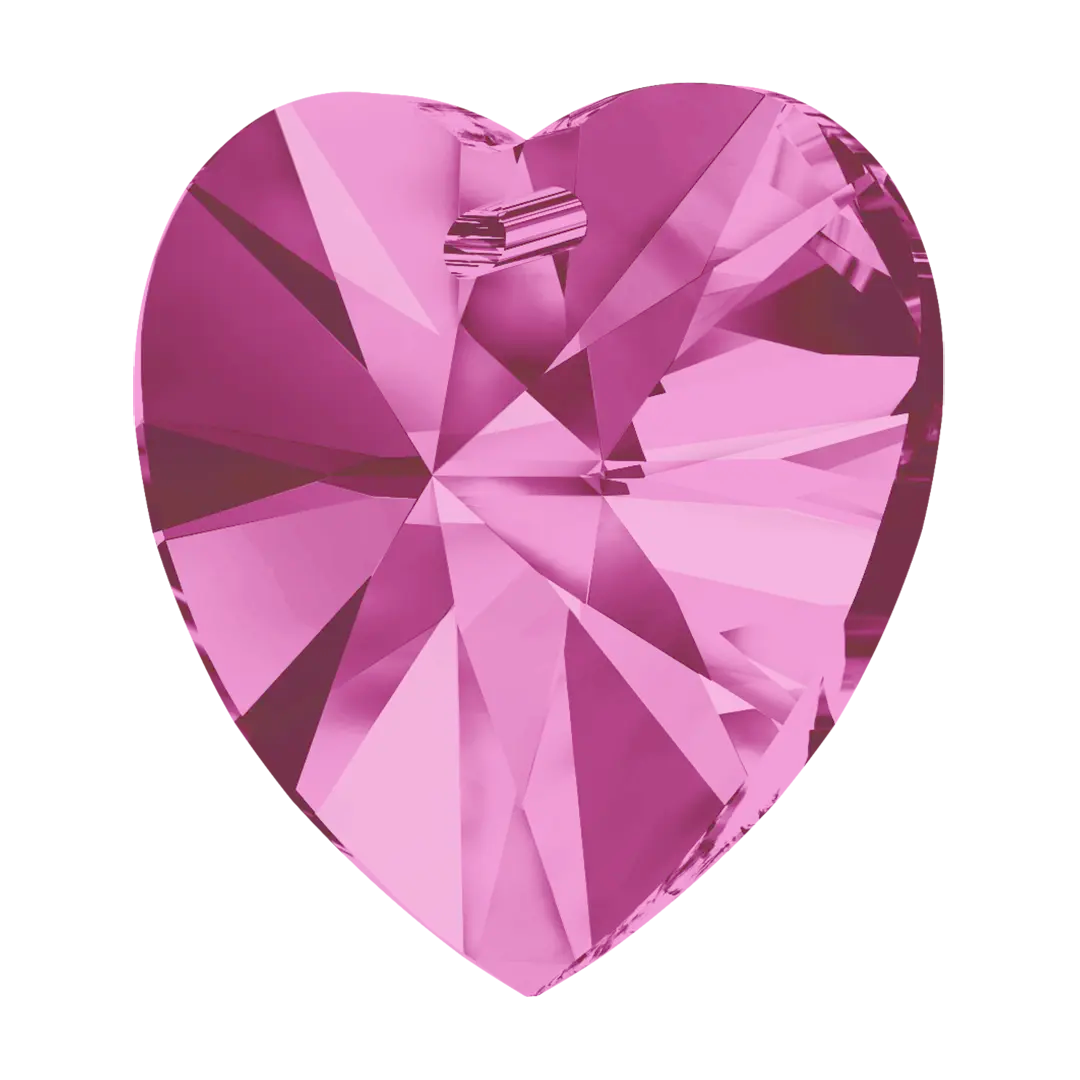 Swarovski Pendants Xilion Heart (6228) Fuchsia - Bluestreak Crystals