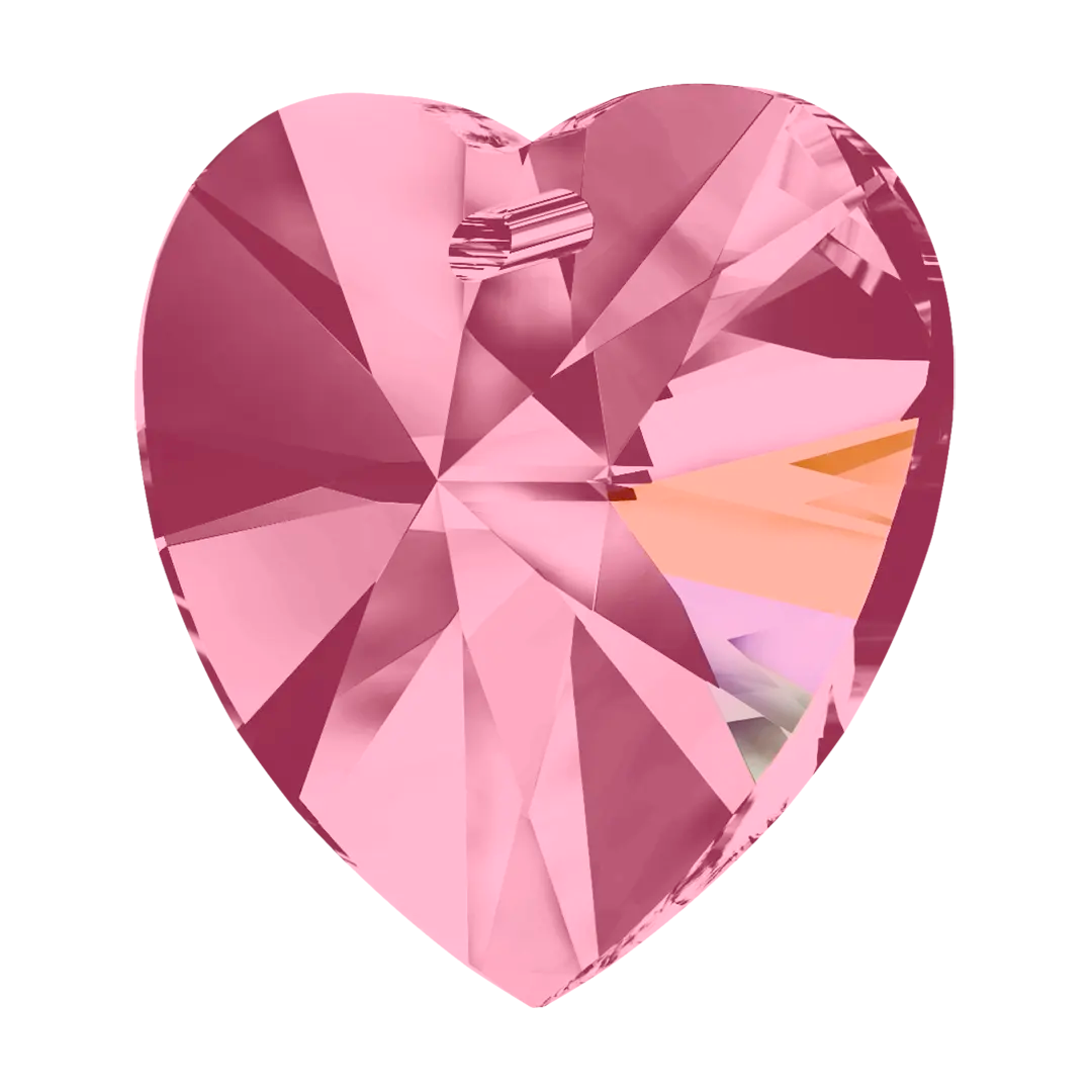 Swarovski Pendants Xilion Heart (6228) Light Rose AB - Bluestreak Crystals