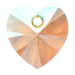 Swarovski Pendants Xilion Heart (6228) Light Topaz Shimmer - Bluestreak Crystals