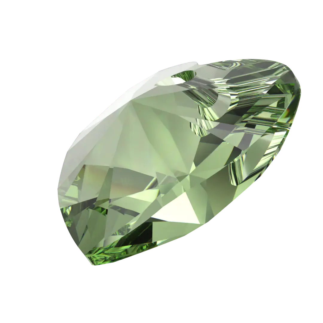 Swarovski Pendants Xilion Heart (6228) Recreated Peridot - Bluestreak Crystals