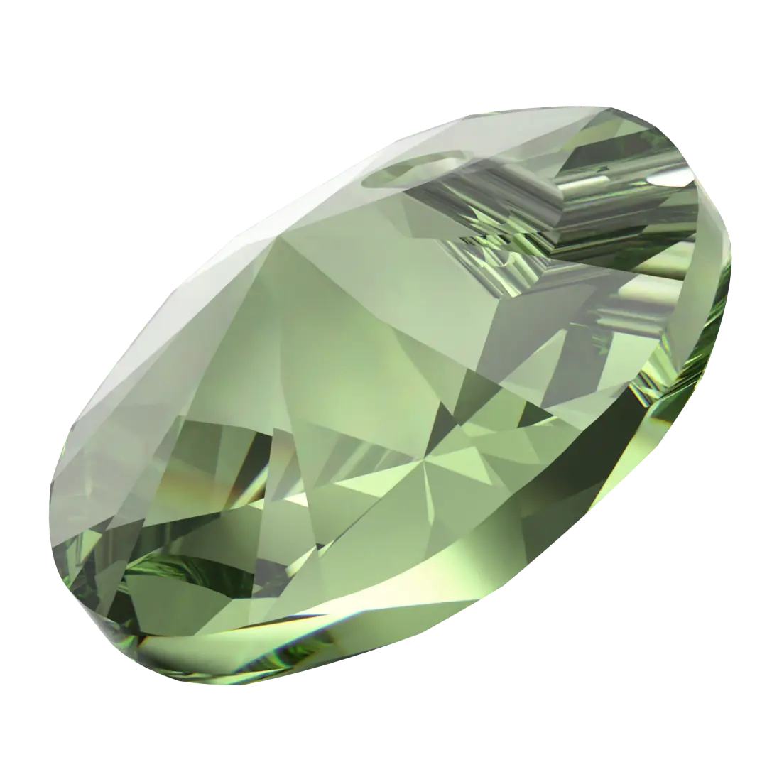 Swarovski Pendants Xilion Round (6428) Recreated Peridot - Bluestreak Crystals
