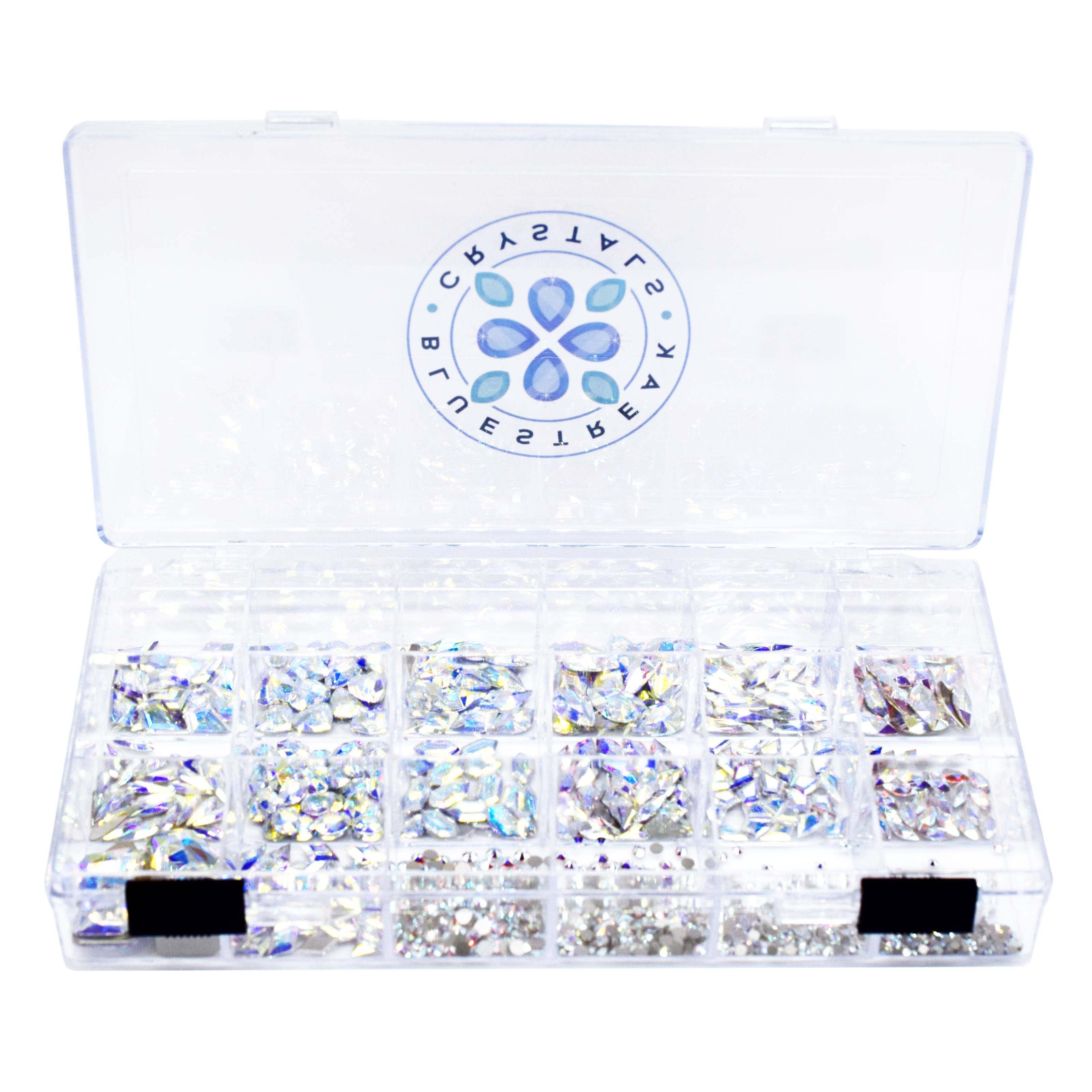 Serinity Flat Back Crystals Non Hotfix Mega Mix Crystal AB - Bluestreak Crystals