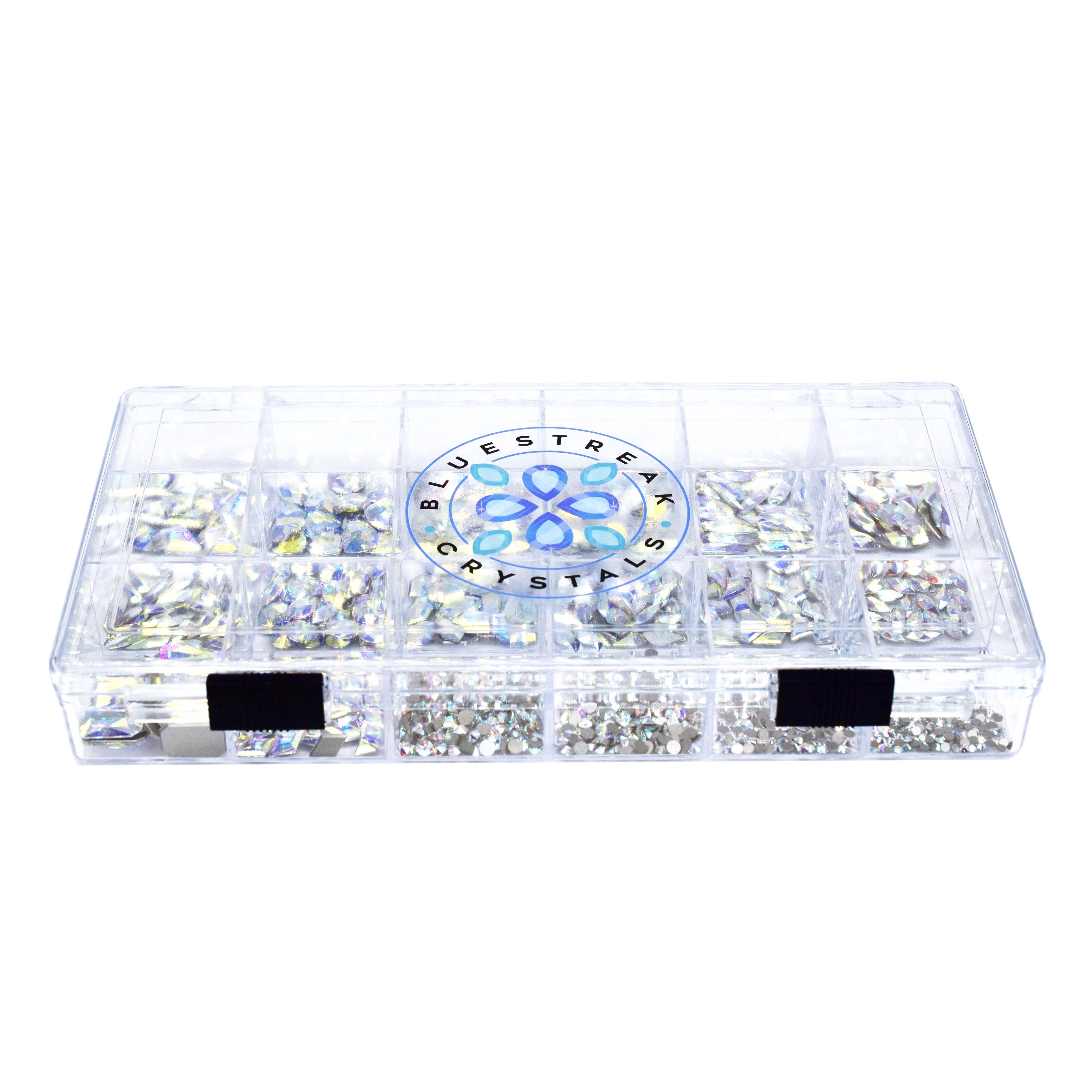 Serinity Flat Back Crystals Non Hotfix Mega Mix Crystal AB - Bluestreak Crystals