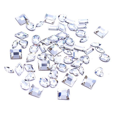 Serinity Flat Back Crystals Non Hotfix Mini Shapes Mix CRYSTAL - Bluestreak Crystals
