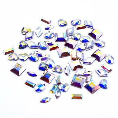 Serinity Flat Back Crystals Non Hotfix Mini Shapes Mix CRYSTAL AB - Bluestreak Crystals