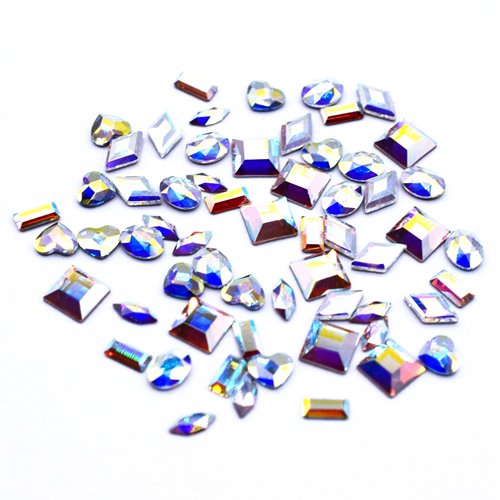 Serinity Flat Back Crystals Non Hotfix Mini Shapes Mix CRYSTAL AB - Bluestreak Crystals