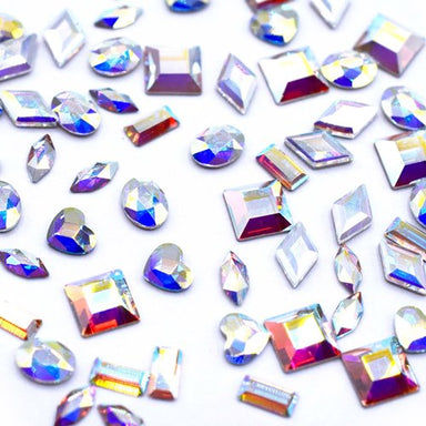 Serinity Flat Back Crystals Non Hotfix Mini Shapes Mix CRYSTAL AB - Bluestreak Crystals