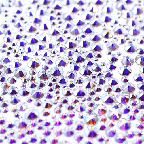 Serinity Flat Back Crystals Non Hotfix Size Mix CRYSTAL AB - Bluestreak Crystals