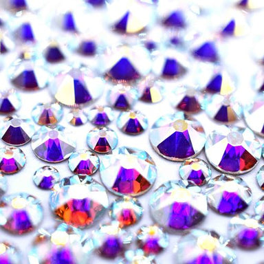 Serinity Flat Back Crystals Non Hotfix Size Mix CRYSTAL AB - Bluestreak Crystals