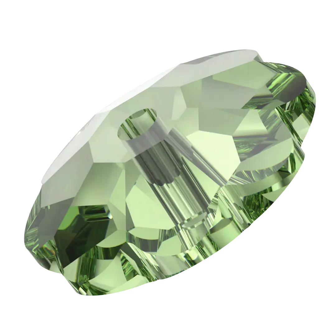 Swarovski Sew On Crystals Daisy Spacer (3700) Recreated Peridot UNFOILED - Bluestreak Crystals