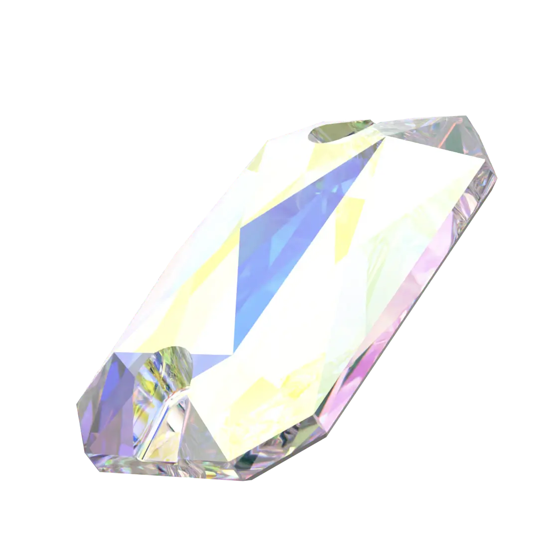 Swarovski Sew On Crystals Emerald Cut (3252) Crystal AB - Bluestreak Crystals