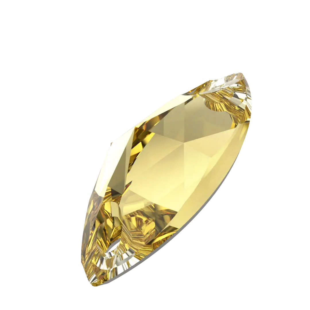 Swarovski Sew On Crystals Navette (3223) Recreated Dark Jonquil - Bluestreak Crystals
