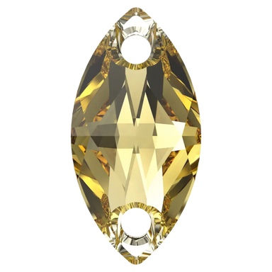Swarovski Sew On Crystals Navette (3223) Recreated Dark Jonquil - Bluestreak Crystals