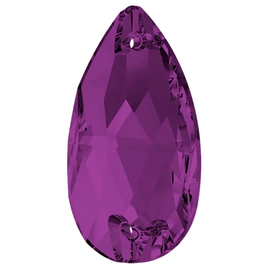 Swarovski Sew On Crystals Peardrop (3230) Amethyst - Bluestreak Crystals