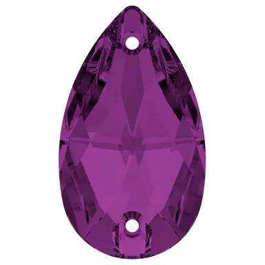 Swarovski Sew On Crystals Peardrop (3230) Amethyst - Bluestreak Crystals