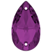 Swarovski Sew On Crystals Peardrop (3230) Amethyst - Bluestreak Crystals