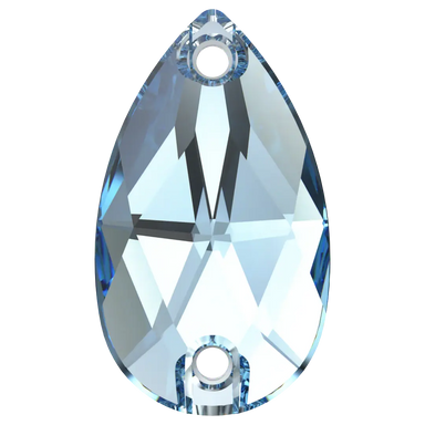 Swarovski Sew On Crystals Peardrop (3230) Aquamarine - Bluestreak Crystals