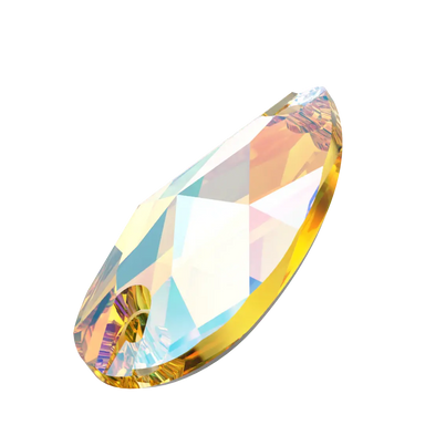 Swarovski Sew On Crystals Peardrop (3230) Light Topaz Shimmer - Bluestreak Crystals