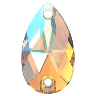 Swarovski Sew On Crystals Peardrop (3230) Light Topaz Shimmer - Bluestreak Crystals