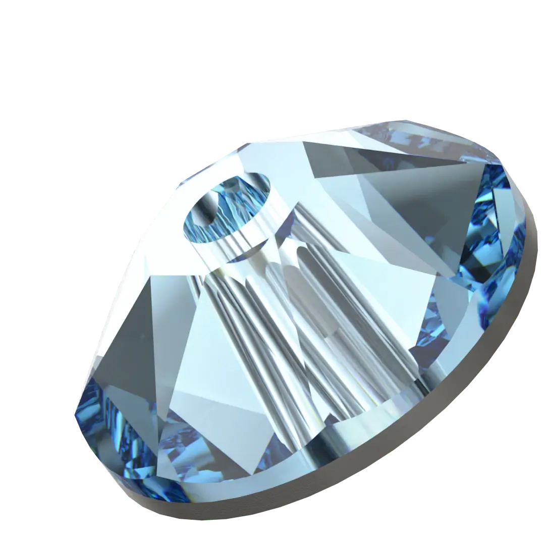 Swarovski Sew On Crystals Xirius Lochrose (3188) Aquamarine - Bluestreak Crystals
