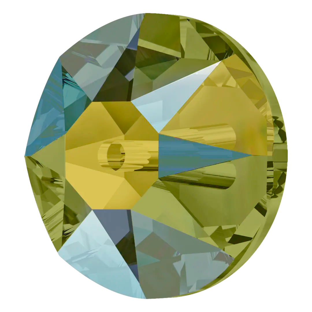 Swarovski Sew On Crystals Xirius Lochrose (3188) Crystal Iridescent Green - Bluestreak Crystals