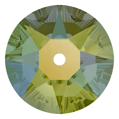 Swarovski Sew On Crystals Xirius Lochrose (3188) Crystal Iridescent Green - Bluestreak Crystals