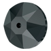 Swarovski Sew On Crystals Xirius Lochrose (3188) Jet Hematite UNFOILED - Bluestreak Crystals