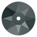 Swarovski Sew On Crystals Xirius Lochrose (3188) Jet Hematite UNFOILED - Bluestreak Crystals