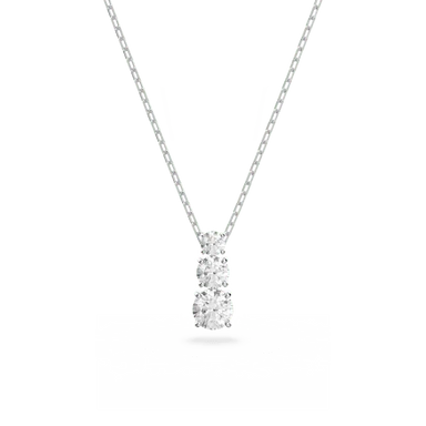 Swarovski Stilla Attract Pendant Round Cut White Rhodium Plated - Bluestreak Crystals