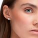 Swarovski Stilla Attract Stud Earrings Square Cut White Rhodium Plated - Bluestreak Crystals