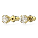 Swarovski Stilla Stud Earrings Round Cut White Gold-Tone Plated - Bluestreak Crystals