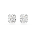 Swarovski Stilla Stud Earrings Round Cut White Rhodium Plated - Bluestreak Crystals