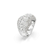 Swarovski Sublima Cocktail Ring Round Cut White Rhodium Plated - Bluestreak Crystals