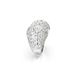 Swarovski Sublima Cocktail Ring Round Cut White Rhodium Plated - Bluestreak Crystals