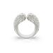 Swarovski Sublima Cocktail Ring Round Cut White Rhodium Plated - Bluestreak Crystals
