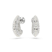 Swarovski Sublima Drop Earrings Crystal Pearl Round Cut Small White Rhodium Plated - Bluestreak Crystals
