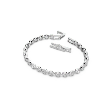 Swarovski Una Angelic Bracelet Small Round Cut Pave White Rhodium Plated - Bluestreak Crystals