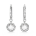 Swarovski Una Angelic Drop Earrings Round Cut Pave White Rhodium Plated - Bluestreak Crystals