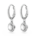 Swarovski Una Angelic Drop Earrings Round Cut Pave White Rhodium Plated - Bluestreak Crystals