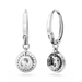 Swarovski Una Angelic Drop Earrings Round Cut Pave White Rhodium Plated - Bluestreak Crystals