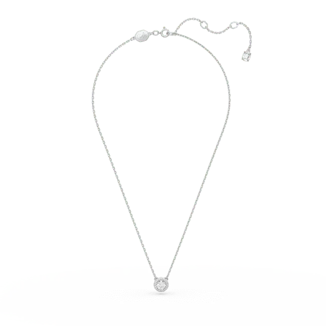 Swarovski Una Angelic Pendant Round Cut Pave White Rhodium Plated - Bluestreak Crystals