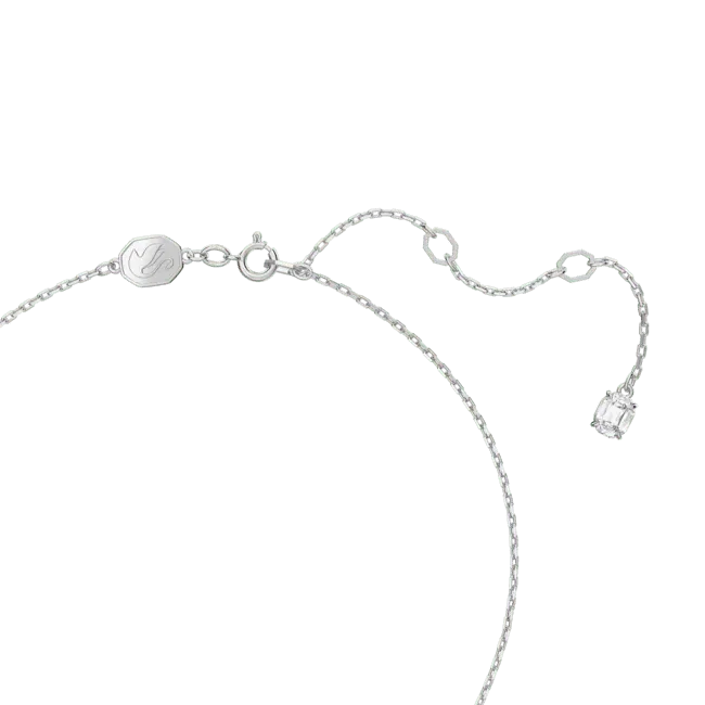 Swarovski Una Angelic Pendant Round Cut Pave White Rhodium Plated - Bluestreak Crystals