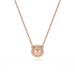 Swarovski Una Angelic Pendant Round Cut Pave White Rose Gold-Tone Plated - Bluestreak Crystals