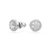 Swarovski Una Angelic Stud Earrings Round Cut Pave White Rhodium Plated - Bluestreak Crystals