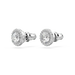 Swarovski Una Angelic Stud Earrings Round Cut Pave White Rhodium Plated - Bluestreak Crystals